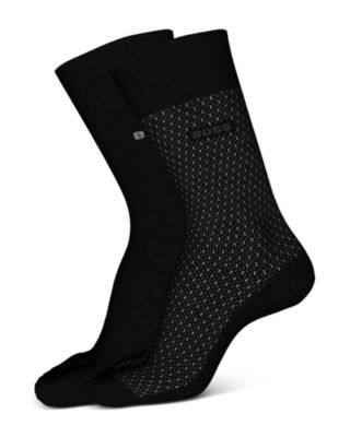 BOSS - Mini Pattern Logo Crew Socks, Pack of 2