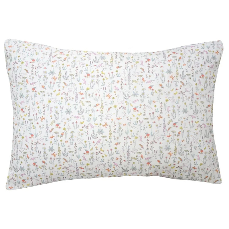 Coco & Wolf Liberty Fabric Theo Blue Print Pillowcase, Standard In Theo Pink