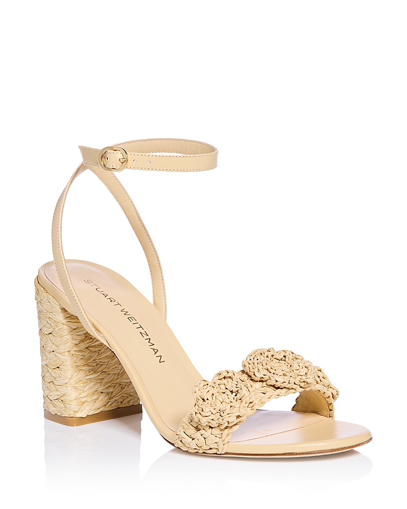 Stuart Weitzman Magnolia Block Heel In Natural In Natural