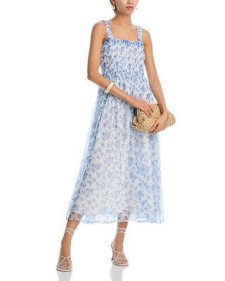 AQUA - Floral Lace Midi Dress - Exclusive