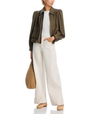 Ameri　PUFF SLEEVE WOOL JACKET THE_PUFF_SLEEVE_JACKET_in_BLAC