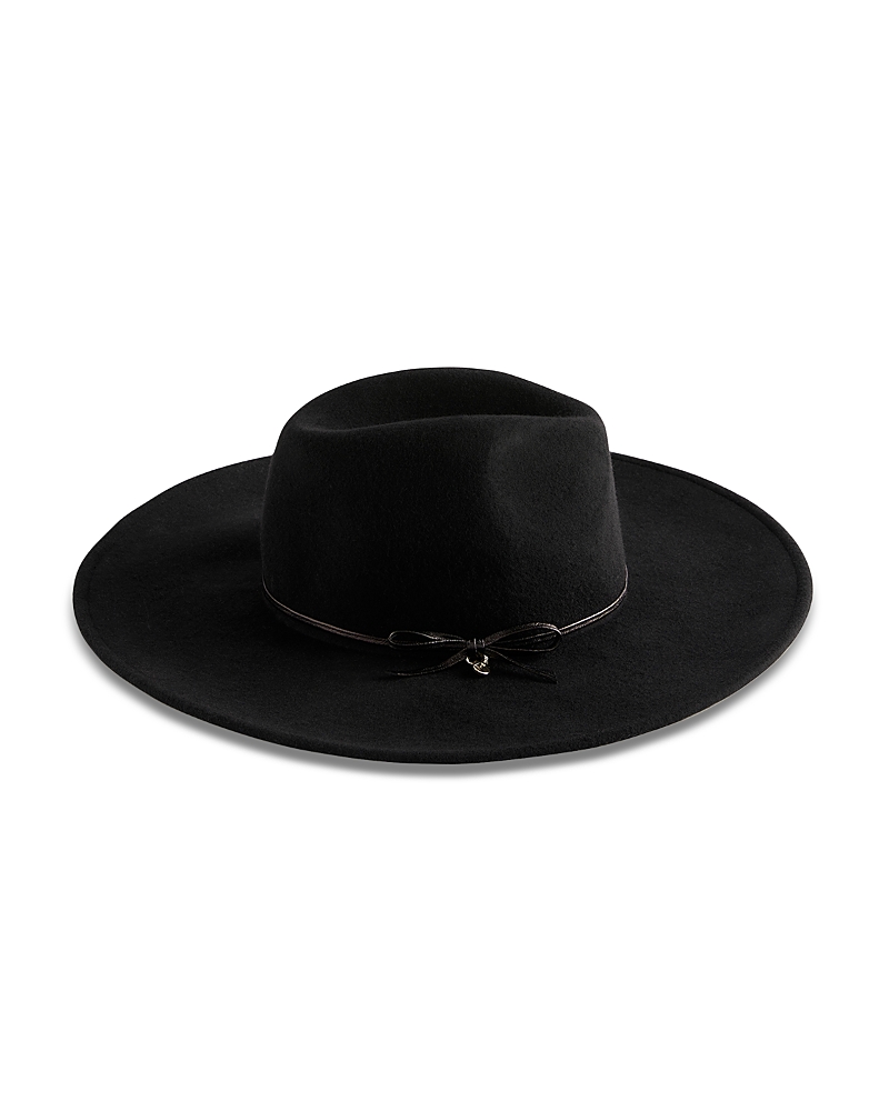 Ted Baker Abbiiio Bow Wool Fedora In Black
