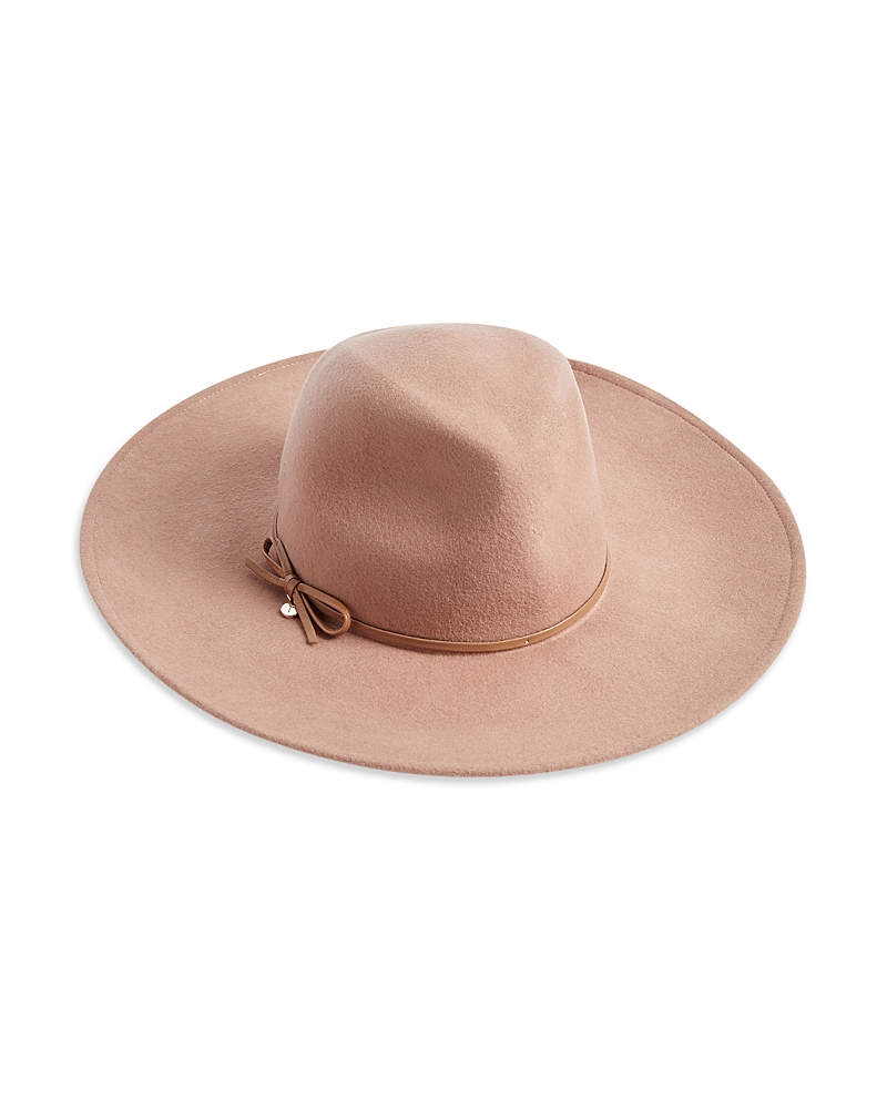Ted Baker Abbiiio Bow Wool Fedora In Tan