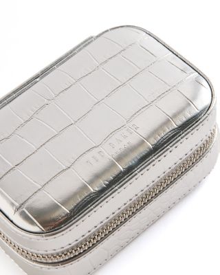 Ivee Croc Effect Mini Jewelry Case