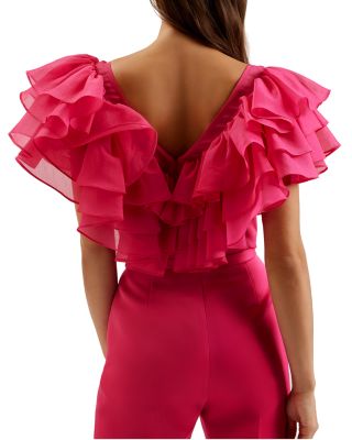 Calonda Oversized Ruffle Top