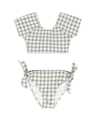 Rylee + Cru - Girls' Cropped Rash Guard Two Piece Swimsuit - Little Kid