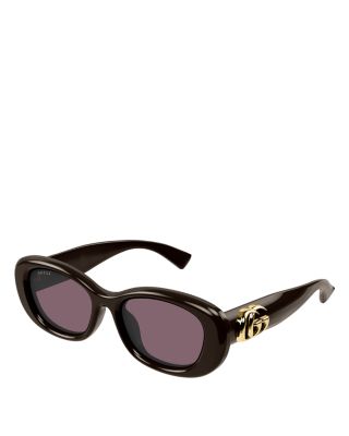 GG Bag Oval Sunglasses, 53mm