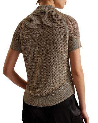 Abaly Metallic Knit Top 