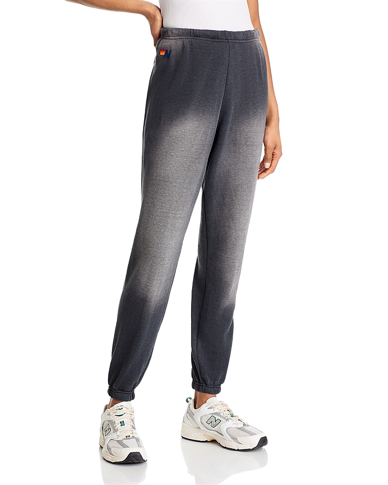 Aviator Nation Rainbow Stripe Sweatpants In Faded Smoke In Faded Smoke