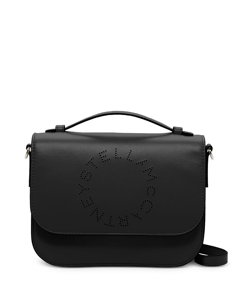 Stella Mccartney Alter Logo Flap Top Handle Bag In Black