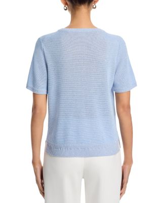 Noa Micro Sequins Short Sleeve Sweater 