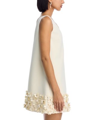 3D Floral Embellished Mini Shift Dress