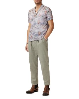 Espino Linen Printed Camp Shirt