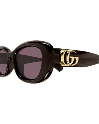 GG Bag Oval Sunglasses, 53mm