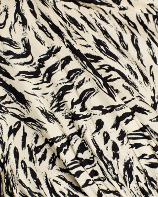 Aiko Printed Tie Neck Blouse