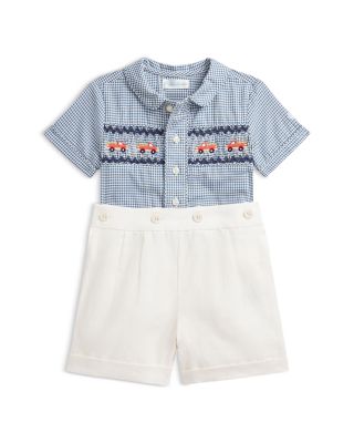 Ralph Lauren - Boys' Gingham Cotton Shirt & Linen Short Set - Baby