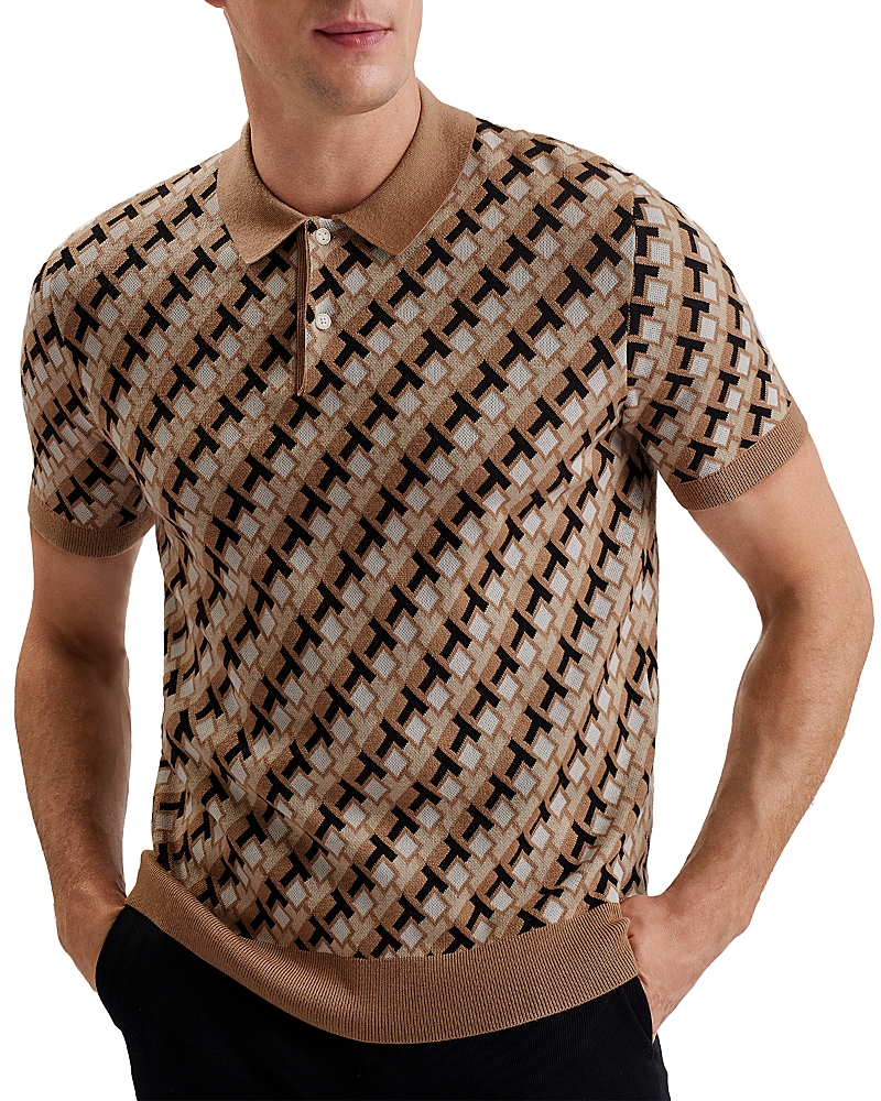 Ted Baker Textured Jacquard Polo Shirt