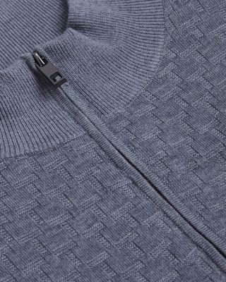 T Stitch Quarter Zip Pullover Sweater