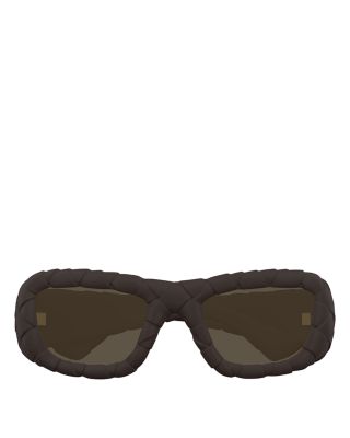Intrecciato Oval Sunglasses, 56mm