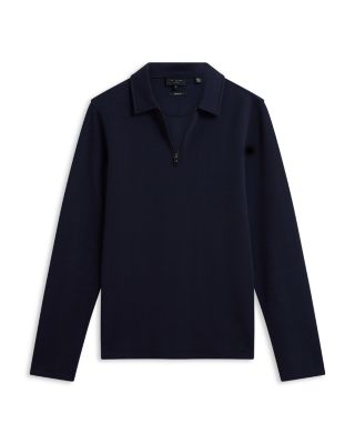 Kalend Textured Quarter Zip Polo Shirt
