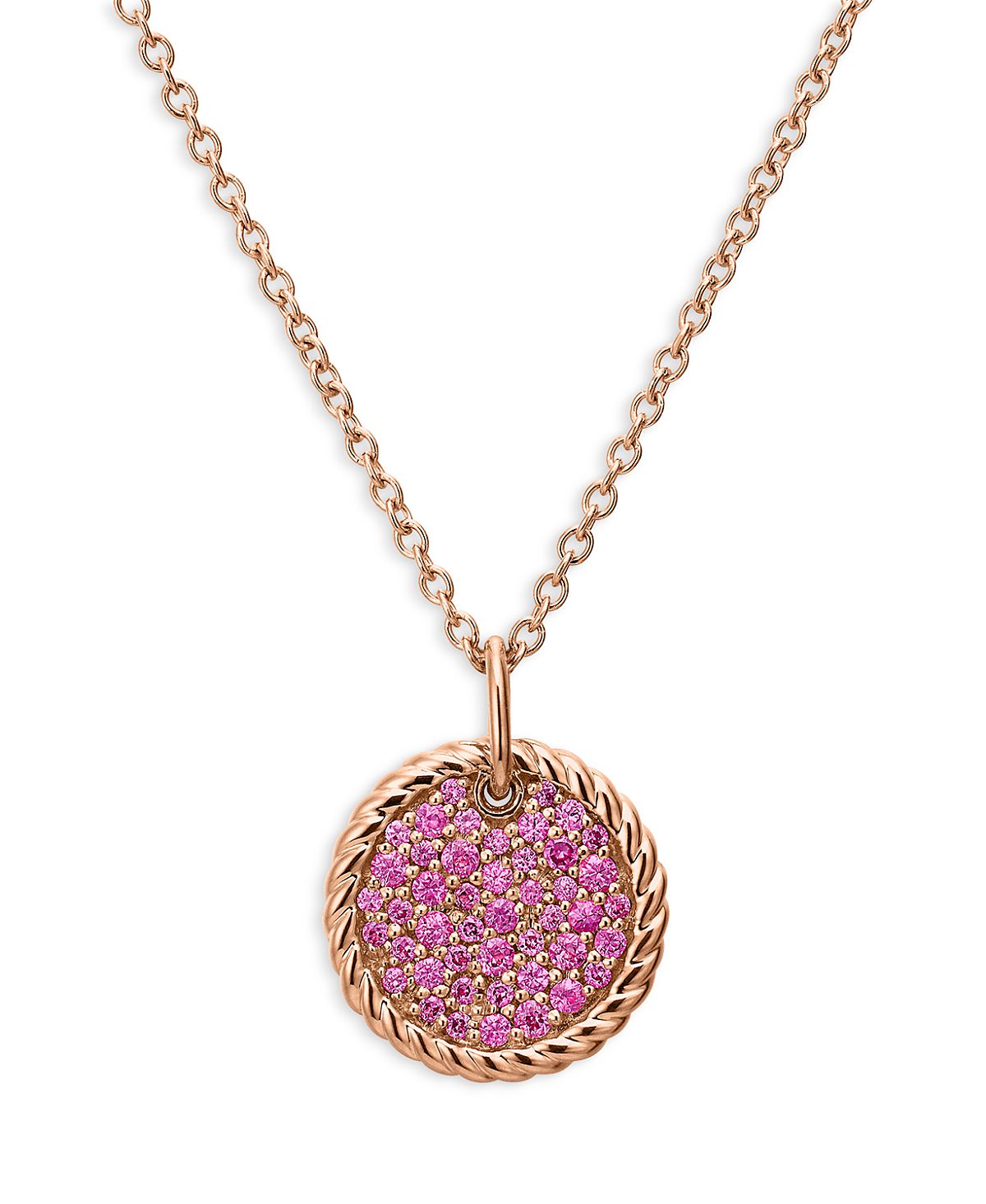 David Yurman Pave Plate Necklace