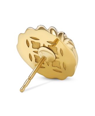 Sculpted Cable Earrings in Gold