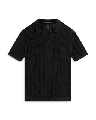 (取寄) ジョン バルベイトス メンズ オーディン リネン セーター ポロ John Varvatos men Odin Linen Sweater Polo Y2317S25 Black John Varvatos Odin Linen Sweater Polo | Bloomingdale's