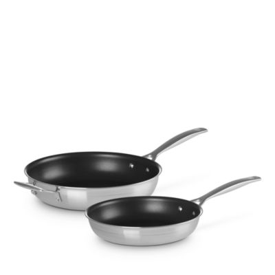 Classic Stainless Steel Nonstick Frying Pan, Set of 2
