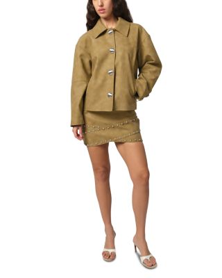 Indio Faux Leather Cropped Jacket