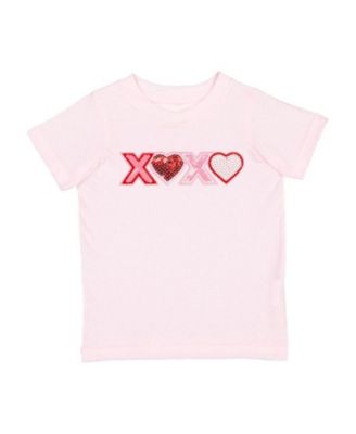 Girls' XOXO Sequin Patch Valentine's Day Short Sleeve T-Shirt - Baby, Little Kid