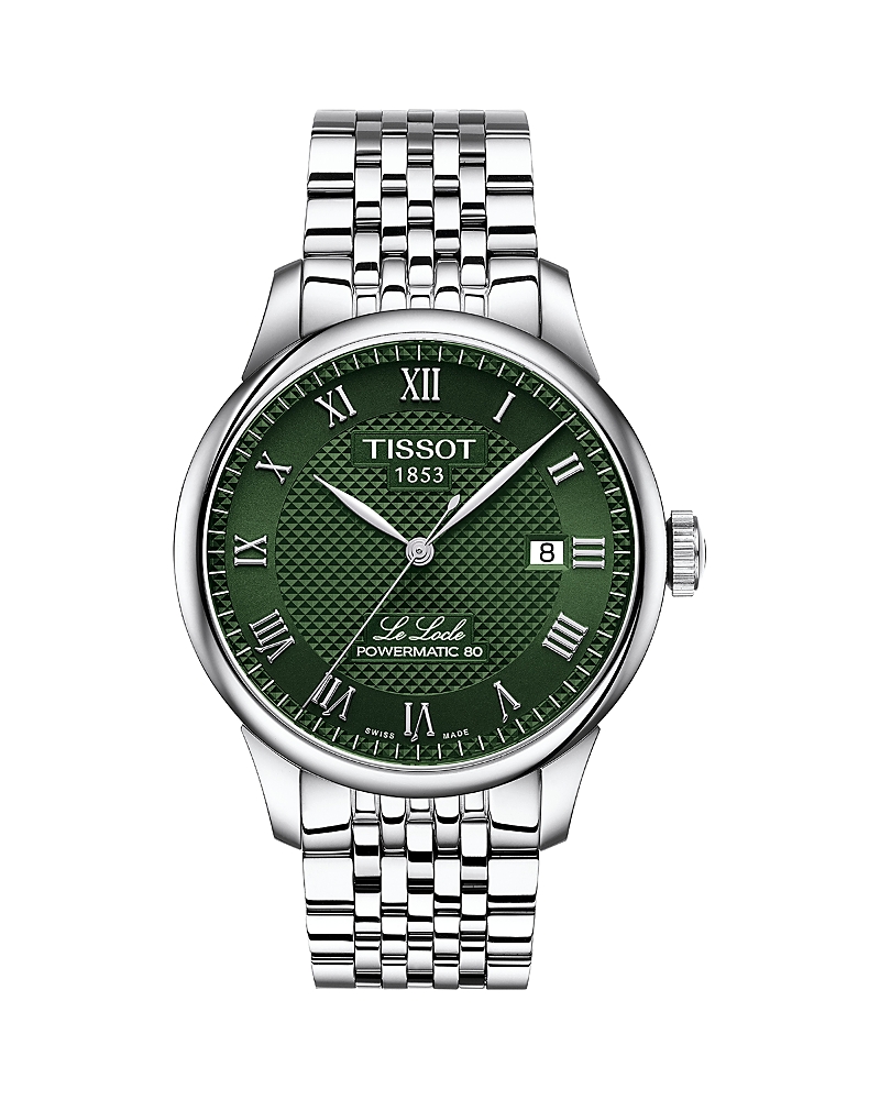 Tissot Le Locle Powermatic 80 Watch, 39mm In Green/silver