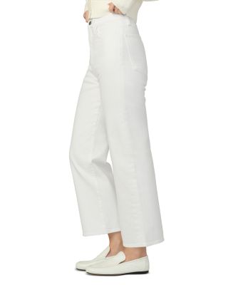 The Margot High Rise Cropped Straight Jeans in White