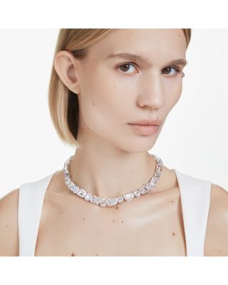 Millenia Octagon Crystal Tennis Necklace, 15-17"