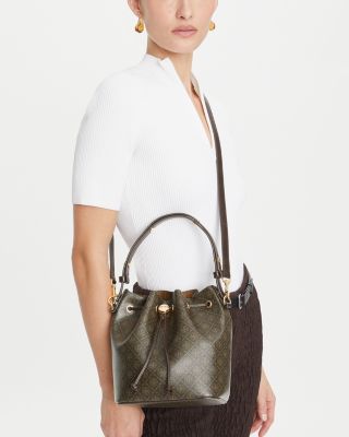 T Monogram Coated Canvas Bucket Bag