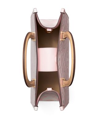 T Monogram Embossed Square Tote