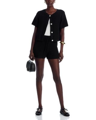 Line & Dot - Sancia Crewneck Cardigan Sweater & Knit Shorts