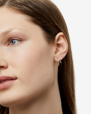 Scarlett Two Tone Double Hoop Earrings