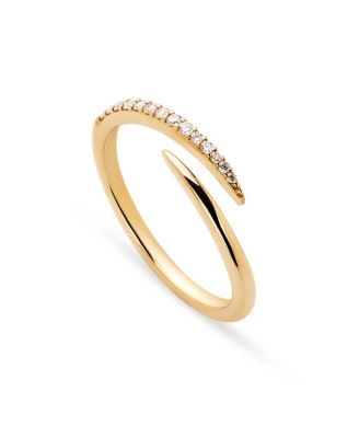  Gold Lab-Grown Diamond Bypass Band Ring