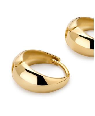 Solid Gold Tapered Mini Huggie Hoops
