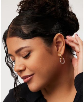 Double Ash Double Two Tone Hoop Earrings