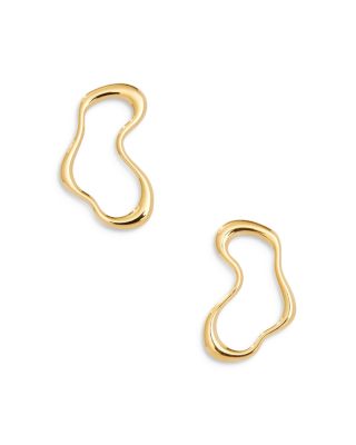 Wavy Medium Hoop Earrings - Exclusive