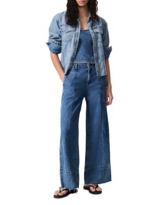 Featherweight Arianna Cropped Palazzo Jeans in Beekman
