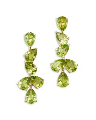 Bloomingdale's Fine Collection - Peridot Pear Drop Earrings in 14K Yellow Gold