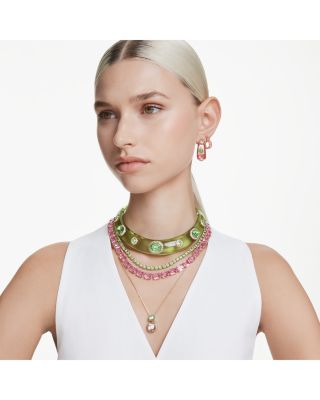 Chroma Multicolor Crystal Reversible Pendant Necklace, 16.5-19.25"