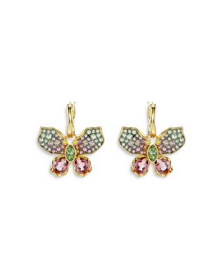 Idyllia Crystal Butterfly Drop Earrings