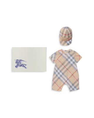 Lennie Burberry Check Romper & Cap Set - Baby