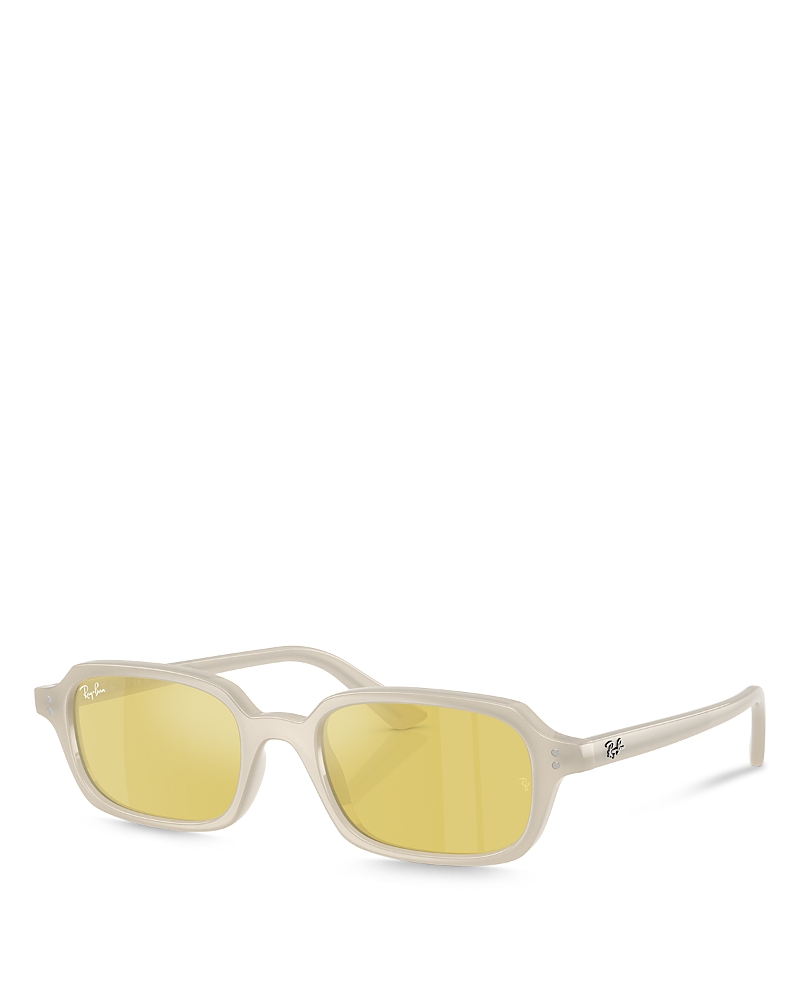 Ray Ban Rb4421d Bio-based Sonnenbrillen Transparent Light Beige Fassung Gelb Glas 56-18 In White