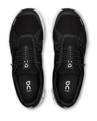 Men's Cloud 6 Lace Up Sneakers in Black/White