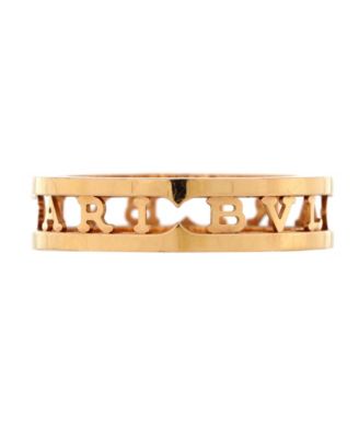 Pre-Owned Bvlgari - B.Zero1 Logo Openwork Ring 18K Rose Gold