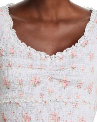 Cambron Cropped Top & Tiered Mini Skirt